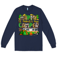 Navy happy st. patrick's day camper Long Sleeve Tee - Zillion Design Studio