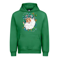 Emerald Western Santa Christmas Urban Hoodie - NancyCooperArtShop