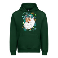 Forest Green Western Santa Christmas Urban Hoodie - NancyCooperArtShop