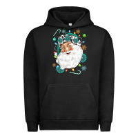 Pigment Black Western Santa Christmas Urban Hoodie - NancyCooperArtShop