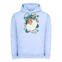 Pigment Grape Ice Western Santa Christmas Urban Hoodie - NancyCooperArtShop