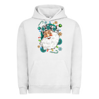 Pigment Lunar Rock Western Santa Christmas Urban Hoodie - NancyCooperArtShop