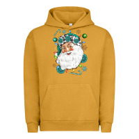 Pigment Peanut Butter Western Santa Christmas Urban Hoodie - NancyCooperArtShop