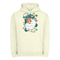 Pigment Pistachio Western Santa Christmas Urban Hoodie - NancyCooperArtShop