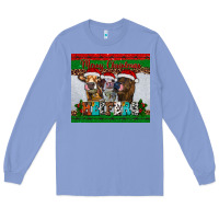 Colony Blue merry christmas heifers Long Sleeve Tee - RanaPortraitStore