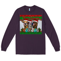 Plum merry christmas heifers Long Sleeve Tee - RanaPortraitStore