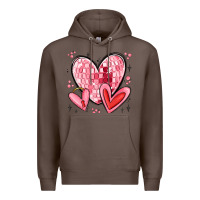 Coffee valentines hearts Premium Hoodie - MaliasSmallBusiness