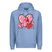 Colony Blue valentines hearts Premium Hoodie - MaliasSmallBusiness