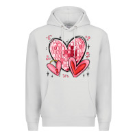 Dove Grey valentines hearts Premium Hoodie - MaliasSmallBusiness