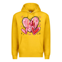 Lemon valentines hearts Premium Hoodie - MaliasSmallBusiness