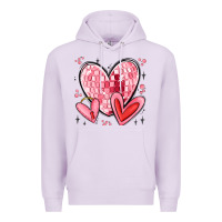 Lilac valentines hearts Premium Hoodie - MaliasSmallBusiness