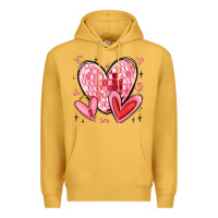 Mustard valentines hearts Premium Hoodie - MaliasSmallBusiness
