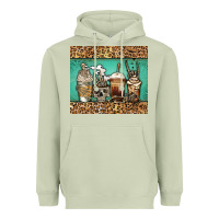 Matcha skeleton coffee cups Heavyweight Hoodie - Jasminsmagicworld