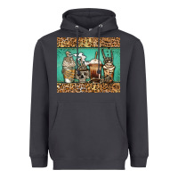 Skeleton Coffee Cups Heavyweight Hoodie | Teevron