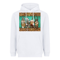 White skeleton coffee cups Heavyweight Hoodie - Jasminsmagicworld