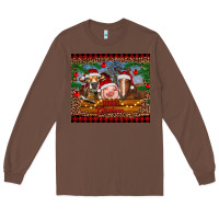Chestnut merry christmas cow pig and horse Long Sleeve Tee - RanaPortraitStore