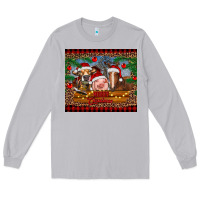 Moon Dust merry christmas cow pig and horse Long Sleeve Tee - RanaPortraitStore