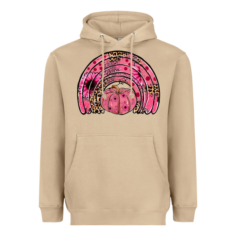 Pumpkin Ribbon Rainbow Heavyweight Hoodie by JahusDesignShop | Teevron
