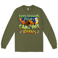 Army Green fires friends drinks camping crew Long Sleeve Tee - Zillion Design Studio