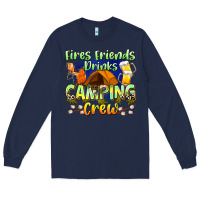 Navy fires friends drinks camping crew Long Sleeve Tee - Zillion Design Studio