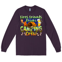 Plum fires friends drinks camping crew Long Sleeve Tee - Zillion Design Studio