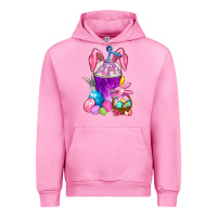 Fuchsia Pink Happy Easter coffee cup Urban Hoodie - NancyCooperArtShop