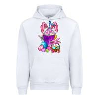 White Happy Easter coffee cup Urban Hoodie - NancyCooperArtShop