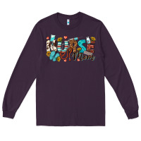 Plum nurse mom Long Sleeve Tee - texasbilliewilder
