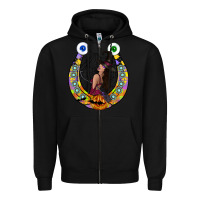 Black Halloween Horseshoe Zipper Hoodie - CowhideDigitalArt