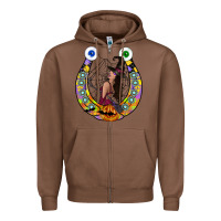 Chestnut Halloween Horseshoe Zipper Hoodie - CowhideDigitalArt