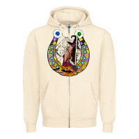 Sandshell Halloween Horseshoe Zipper Hoodie - CowhideDigitalArt