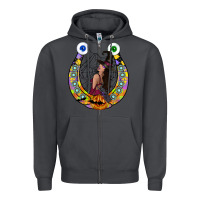 Smoke Halloween Horseshoe Zipper Hoodie - CowhideDigitalArt