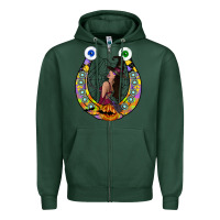 Sports Green Halloween Horseshoe Zipper Hoodie - CowhideDigitalArt