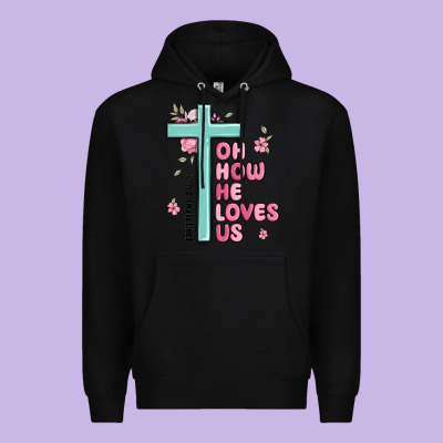 Oh How He Loves Us Ephesians 2 4 8 Premium Hoodie Designed By Maliassmallbusiness