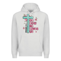 Dove Grey oh how he loves us ephesians 2 4 8 Premium Hoodie - MaliasSmallBusiness