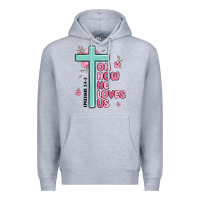 Heather Grey oh how he loves us ephesians 2 4 8 Premium Hoodie - MaliasSmallBusiness