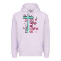 Lilac oh how he loves us ephesians 2 4 8 Premium Hoodie - MaliasSmallBusiness
