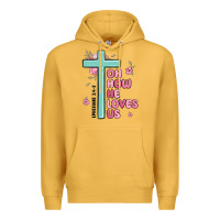 Mustard oh how he loves us ephesians 2 4 8 Premium Hoodie - MaliasSmallBusiness