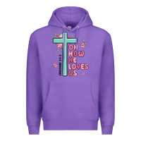 Purple oh how he loves us ephesians 2 4 8 Premium Hoodie - MaliasSmallBusiness