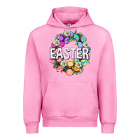 Fuchsia Pink Easter with eggs and daisy Urban Hoodie - NancyCooperArtShop