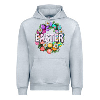 Heather Grey Easter with eggs and daisy Urban Hoodie - NancyCooperArtShop