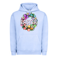 Pigment Grape Ice Easter with eggs and daisy Urban Hoodie - NancyCooperArtShop