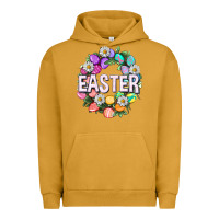 Pigment Peanut Butter Easter with eggs and daisy Urban Hoodie - NancyCooperArtShop