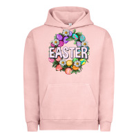 Pigment Salmon Easter with eggs and daisy Urban Hoodie - NancyCooperArtShop