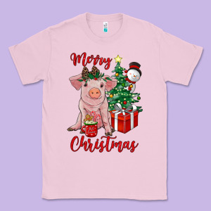 Merry Christmas Pig Classic Tee Designed By Ranaportraitstore
