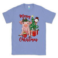 Colony Blue merry christmas pig Classic Tee - RanaPortraitStore
