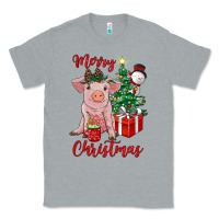 Heather Grey merry christmas pig Classic Tee - RanaPortraitStore