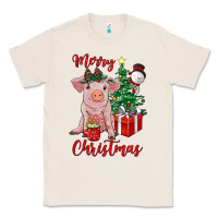 Natural merry christmas pig Classic Tee - RanaPortraitStore