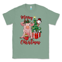 Sage merry christmas pig Classic Tee - RanaPortraitStore