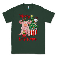 Sports Green merry christmas pig Classic Tee - RanaPortraitStore